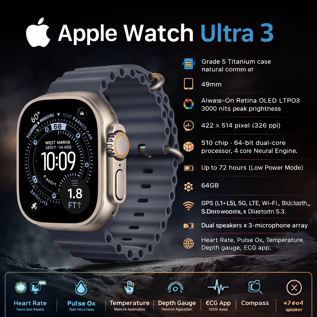 Gallery Image for Apple Watch Ultra 3 Review Specifications