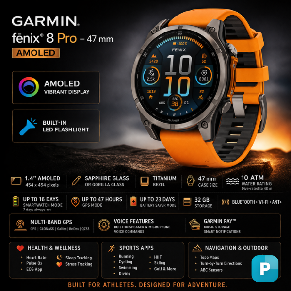 Gallery Image for Garmin Fenix 8 Review Specifications