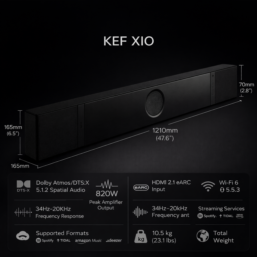 Gallery Image for KEF XIO Soundbar Review Specifications