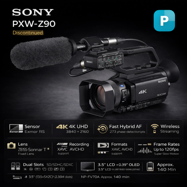 Gallery Image for Sony PXW-Z90 Camera Review Specifications